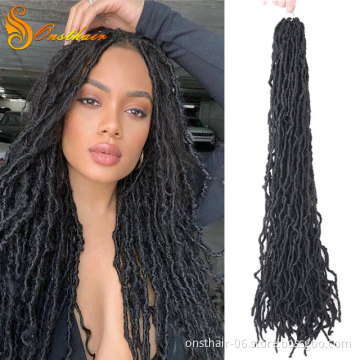 MYZYR Soft Dread Bobbi Boss Nu Locs Crochet Hair 36 Inch 21 strands/pack Ombre Faux Locs Crochet Braids Synthetic Hair